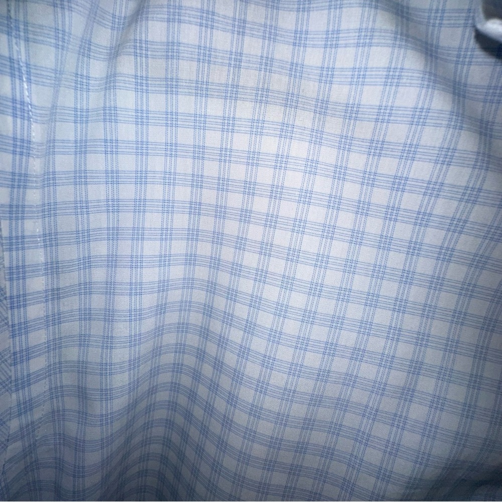 Brooks brothers 16 1/2 blue and white slim fit non iron shirt - Picture 3 of 6